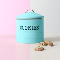 84oz Stoneware Hand Lettered Cookie Canister - Threshold