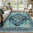 Sunflower Vintage Medallion Print Area Rug Non-Slip Machine Washable Low Pile for Living Room Bedroom-1753251592-1753251606
