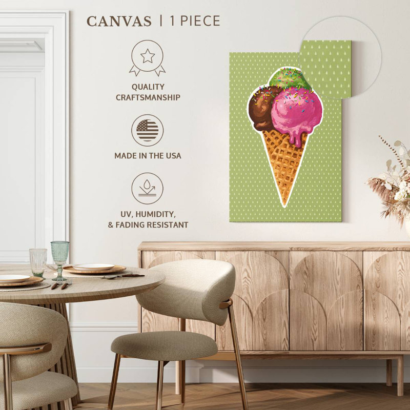Yummy Ice Cream, 51" H x 34" W