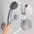 Compact Apartment Shower System With Shower Heads & Handheld Shower
