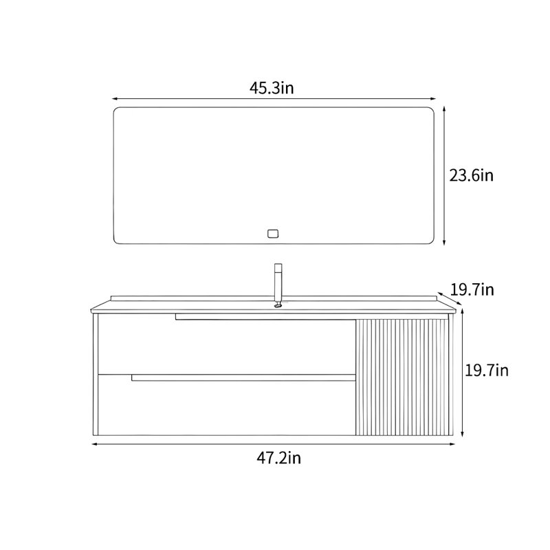 Modern simple bathroom cabinet