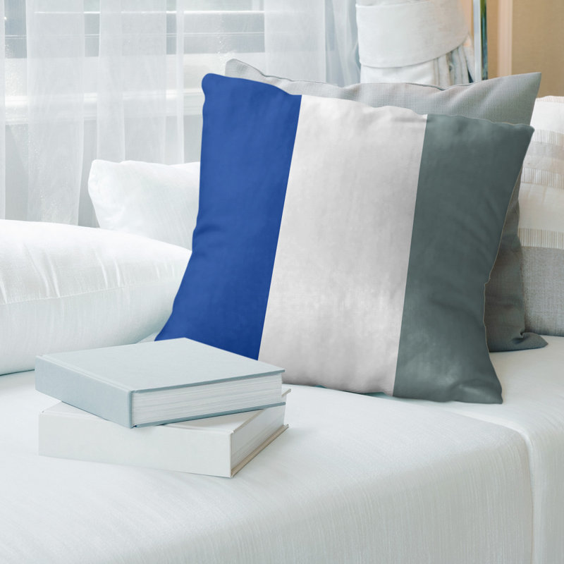 Housse de coussin , 16 po x 1 po, Touche blanche, à domicile, Sergé de coton