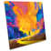 Colourful Abstract Landscape Picture CANVAS WALL ART Print Orange