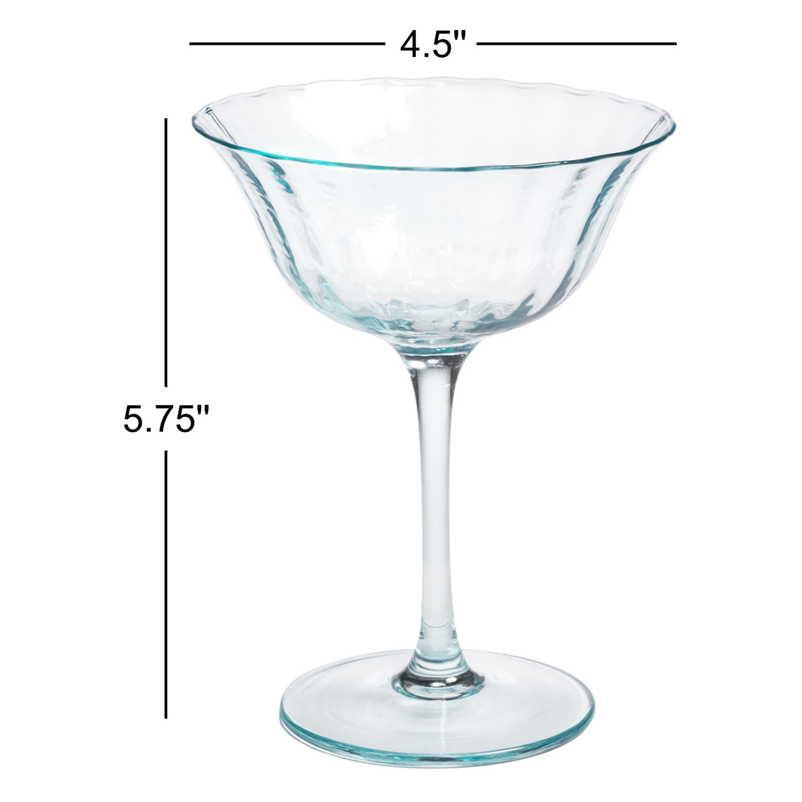 Apéritif 4-Piece Set Summer Cocktail Coupe Glasses, Sapphire