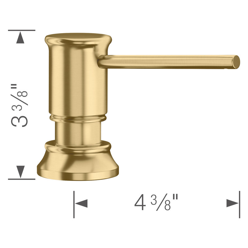 Empressa Soap Dispenser, Satin Gold