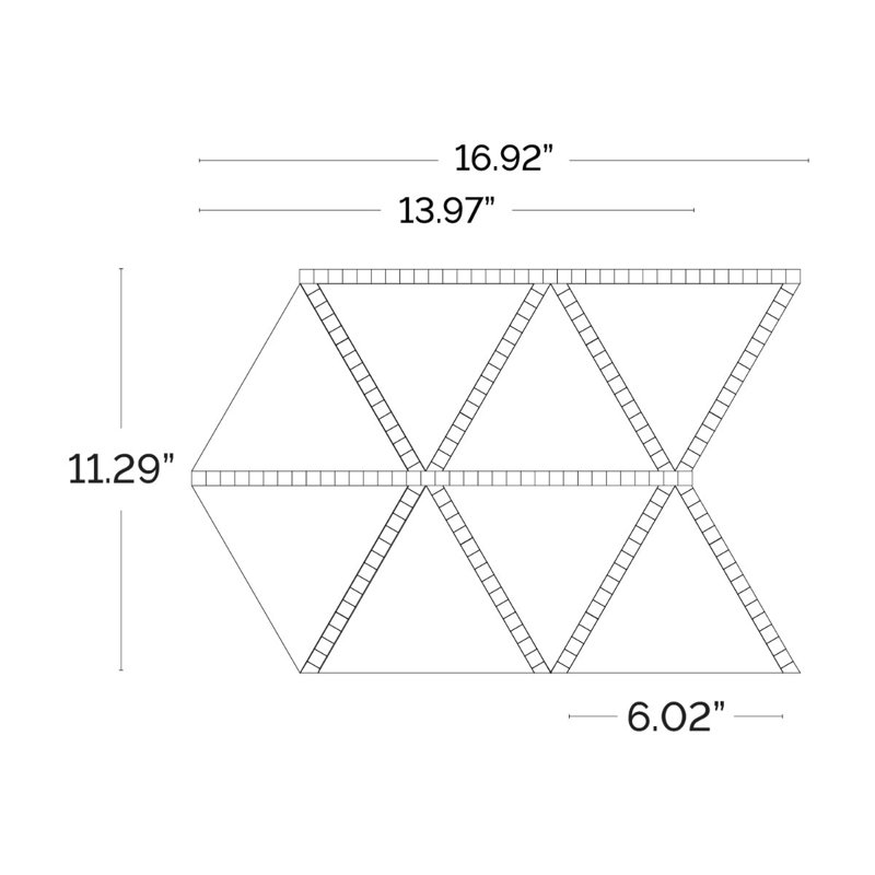 Valerie 6" Triangle Polished Marble Mosaic Tile