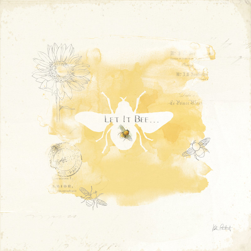 Abeille et abeille VII, H 20 po x l 20 po