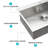 28 Inch Topmount Stainless Steel Sink - 18 Gauge, Quality, Brushed Nickel, Single Bowl Kitchen Practical Design, Drop In-124185522