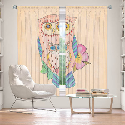 Ensemble de rideau occultant et isolant avec passe-tringle 2 pièces Catherine Holcombe - Southwest Owls I