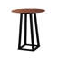 Tri-Mesa Round Walnut Wood Dining Table
