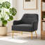 Fauteuil moderne confortable avec dossier incurvé et pieds en métal - Chaise de lecture ou d'appoint parfaite-1705560238