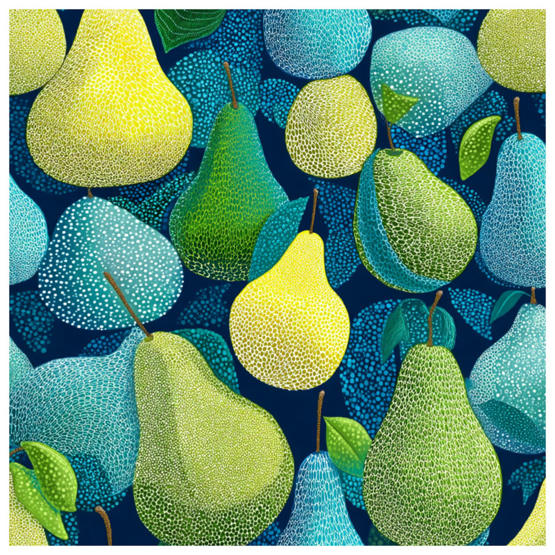 Housse de couette Pears Bedding Fruits Bohemian, Très grand lit