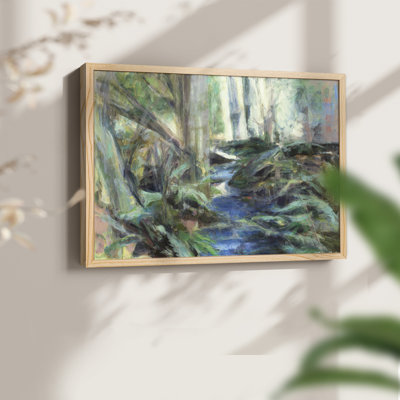 Rambling Blues -Framed Print - Restickable