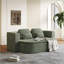 Canapés-lits | Canapé-lit convertible de 75 po | Chaise longue pliable avec couverture | Salon Studio de chambre à coucher | Velours côtelé | Vert sauge-123887238