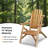 Rustic Solid Wood Patio Dining Chair-2000276767