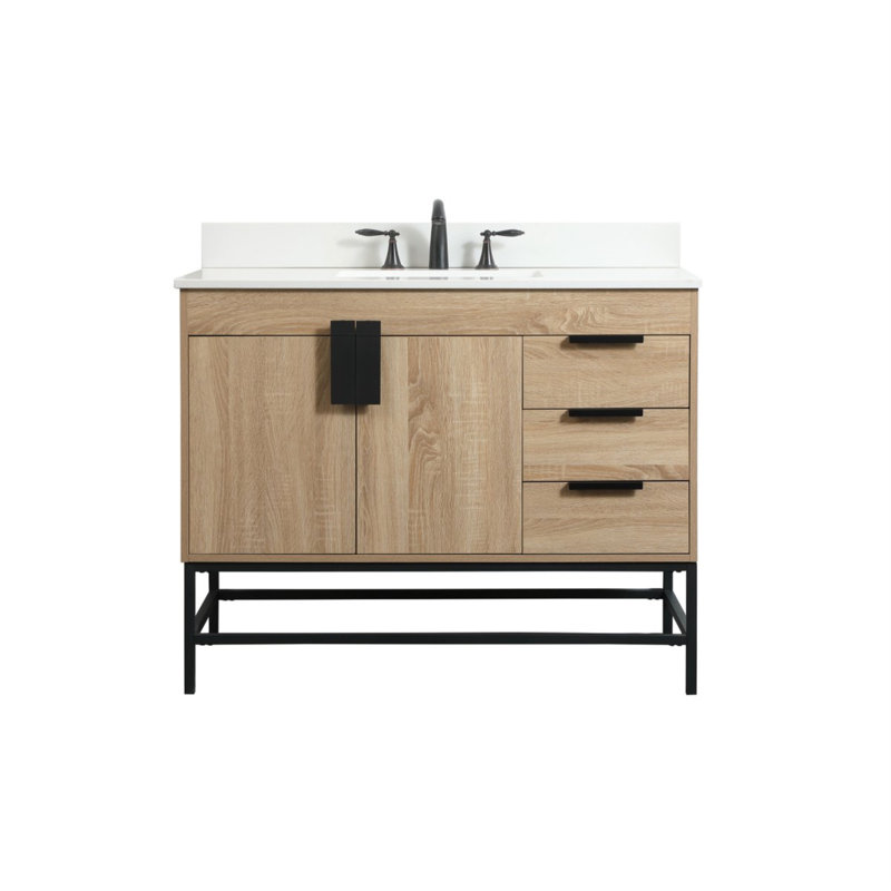 Ensemble de meuble-lavabo simple 42 po Eugene, Bois de manguier