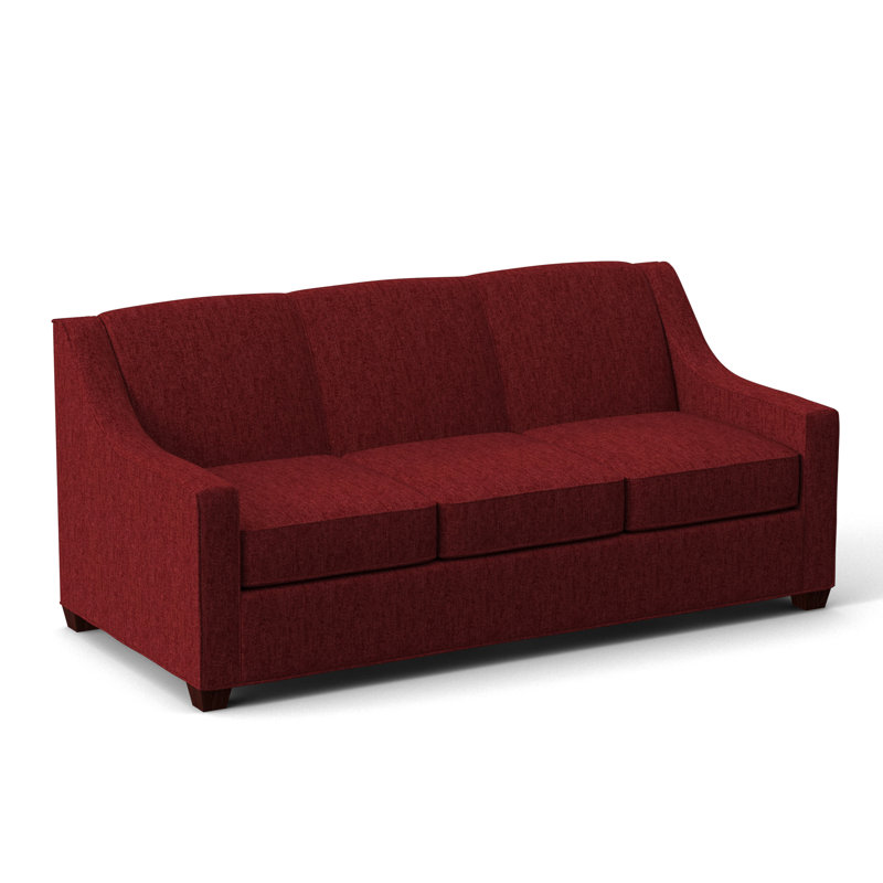 Phillips Square Arm Sofa with Reversible Cushions, Dorset Cherry, Empire Mahogany, 34.5" H x 76" W x 36" D
