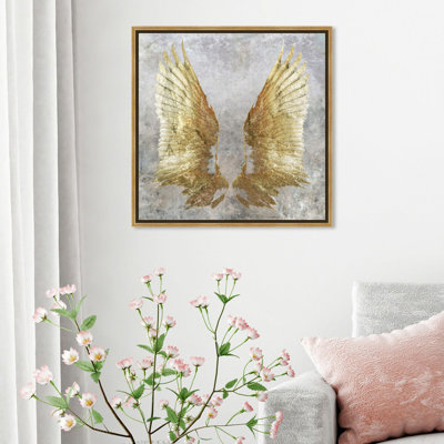 My Golden Wings - Floater Frame Painting on Canvas