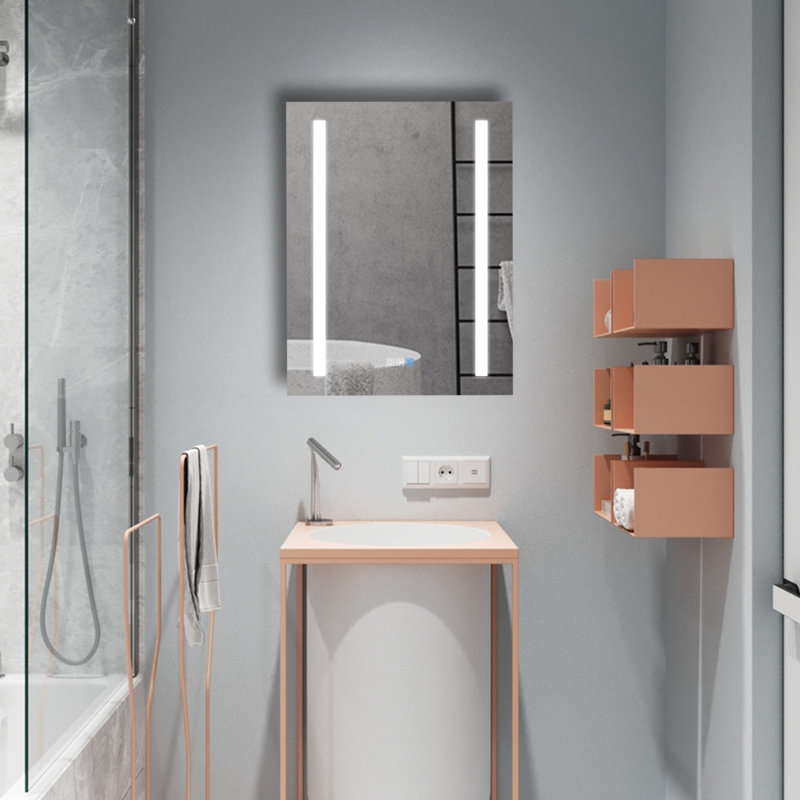 Pharmacie à DEL sans cadre avec miroir et 2 tablettes réglables l 20 po x H 26 po Livvi, Droite
