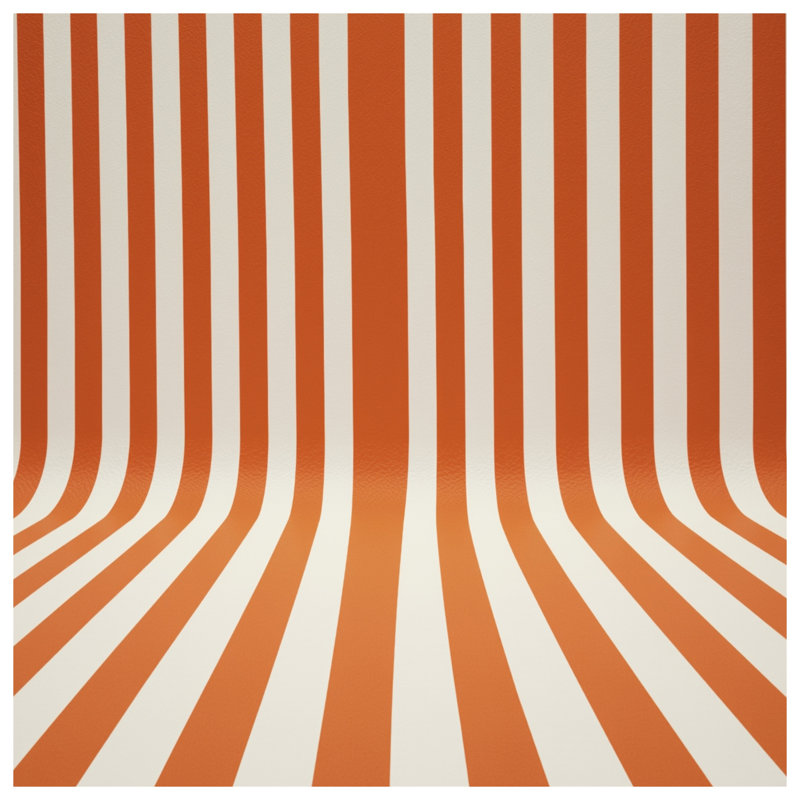 Orange White Vertical Stripes Comforter, Queen