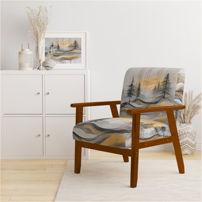 Forest Upholstered Chair - Gold Forest And Peaks Solitude Horizon II Arm Chair