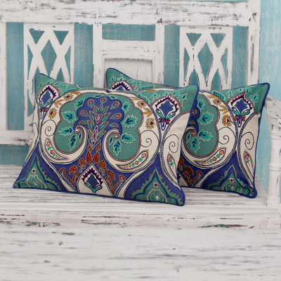 Seema Embroidered Lumbar Pillow Cover