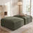 31"W Corduroy Rectangle Compression Pouf Upholstered Ottoman(Set of 2) Footstool Module Part for Sectional Sofa-775973328