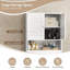 Armoire de rangement autoportante au-dessus de la toilette avec portes et tablette réglable Rauscher