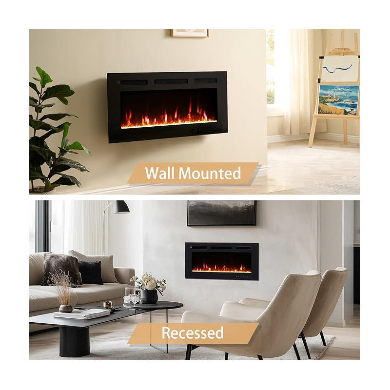 FLAMEKO Winslow, 43.2cm H x 92cm W x 10.6cm D