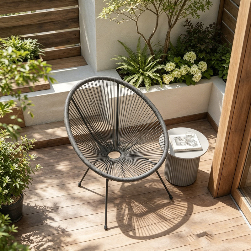 Ensemble de chaise longue de patio, Noir