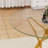 35.4-Inch Round Tempered Glass Dining Table, Suitable For 1-4 People, Space-Saving Small Kitchen Dining Table, Equipped With Sturdy Metal Table Legs, Suitable For Dining Room, Living Room,Gold