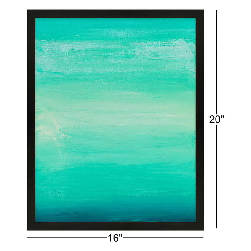 «Geriène Daydream 3» encadré par Andrea Stokes, Papier avec cadre noir, H 20 po x l 16 po x P 1,25 po