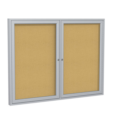 Enclosed Cork Boards Ghent No Cork Enclosed Cabinet Metal Bulletin Board