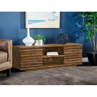 Caleesi 57.6" W Solid Wood Media Console in Natural