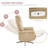 Pu Leather Swivel Recliner Chair,  Swivel Reclining Sofa Chair For Living Room, Bedroom And Office