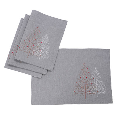 Jair Polyester Embroidered Rectangle Placemat