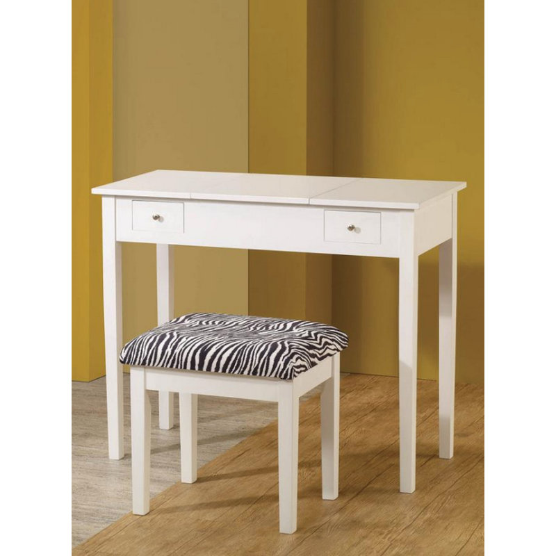 Ensemble de meuble-lavabo en bois massif 2 pièces relevable Kopnisky, Blanc
