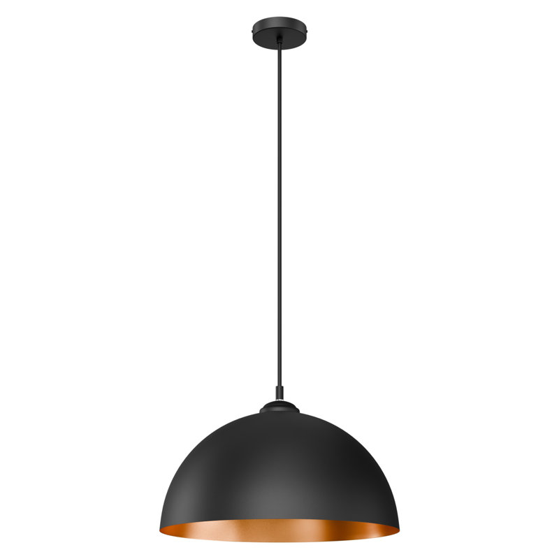Modern Glossy Black Dome Chandelier