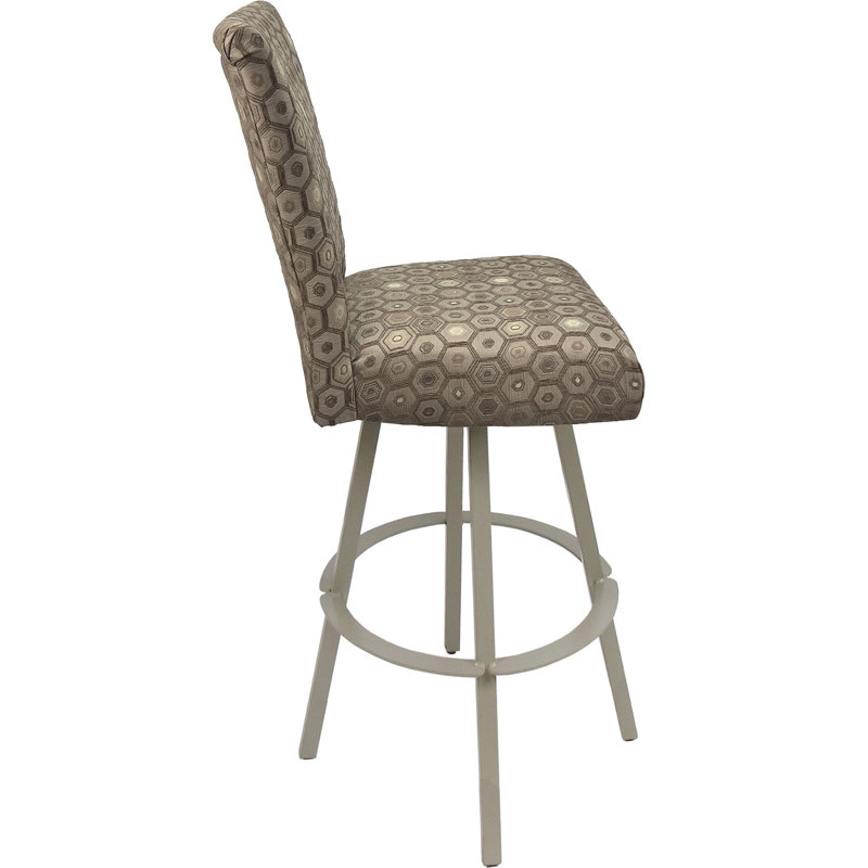 Tabouret de comptoir pivotant en métal avec siège 26 po - 700 Plus - Diamond sur base Warren, Beige