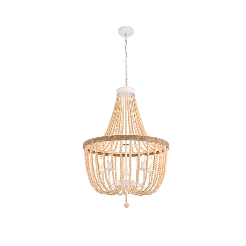 Luminaire suspendu perlé Hudson , Beige