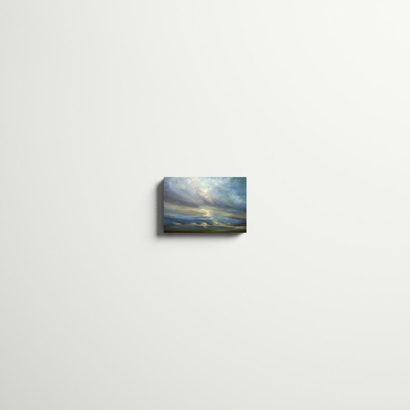 «Clouds on The Bay I», peinture sur toile, H 8 po x l 12 po
