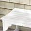 Banc de jardin blanc avec terrasse et siège à lattes pour terrasse