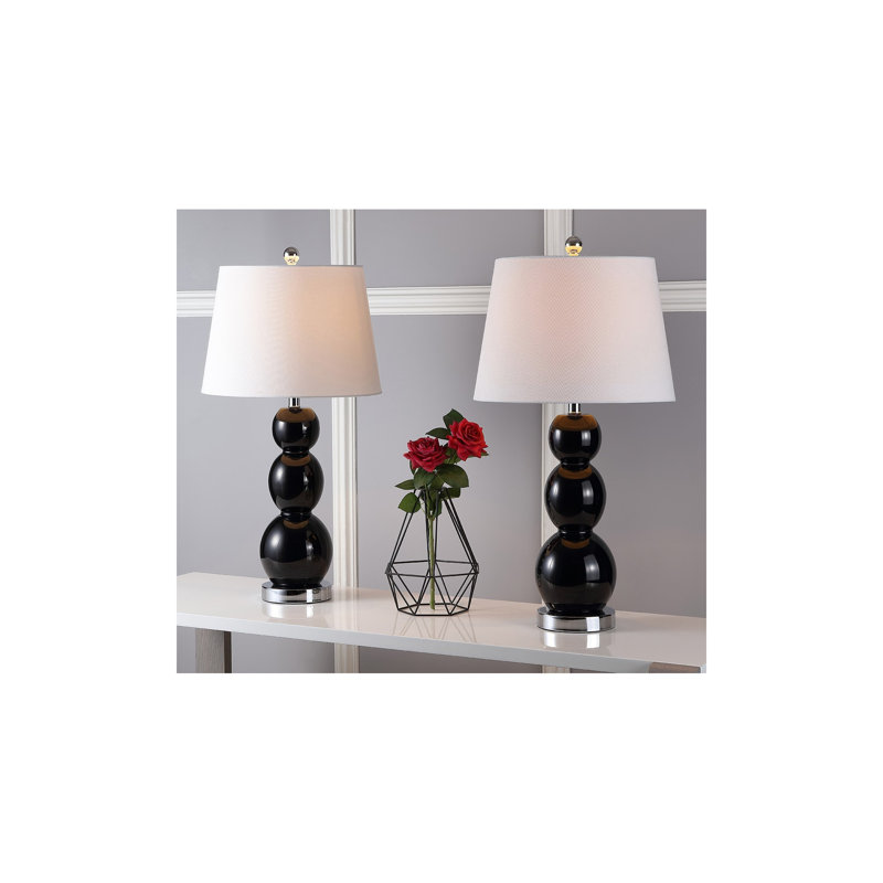 Ensemble de lampes de table 26,5 po Dearis, Noir