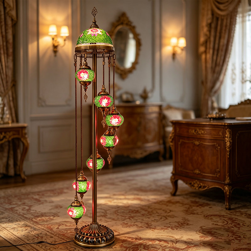 Lampes sur pied bronze et fer