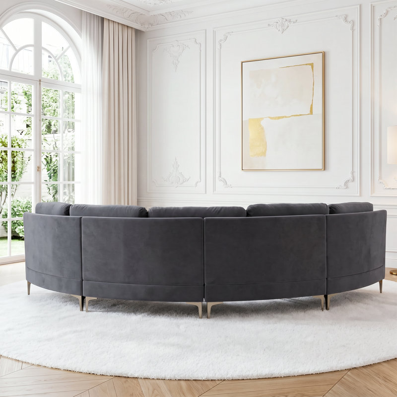 Canapé modulaire Compression, Velours gris velours