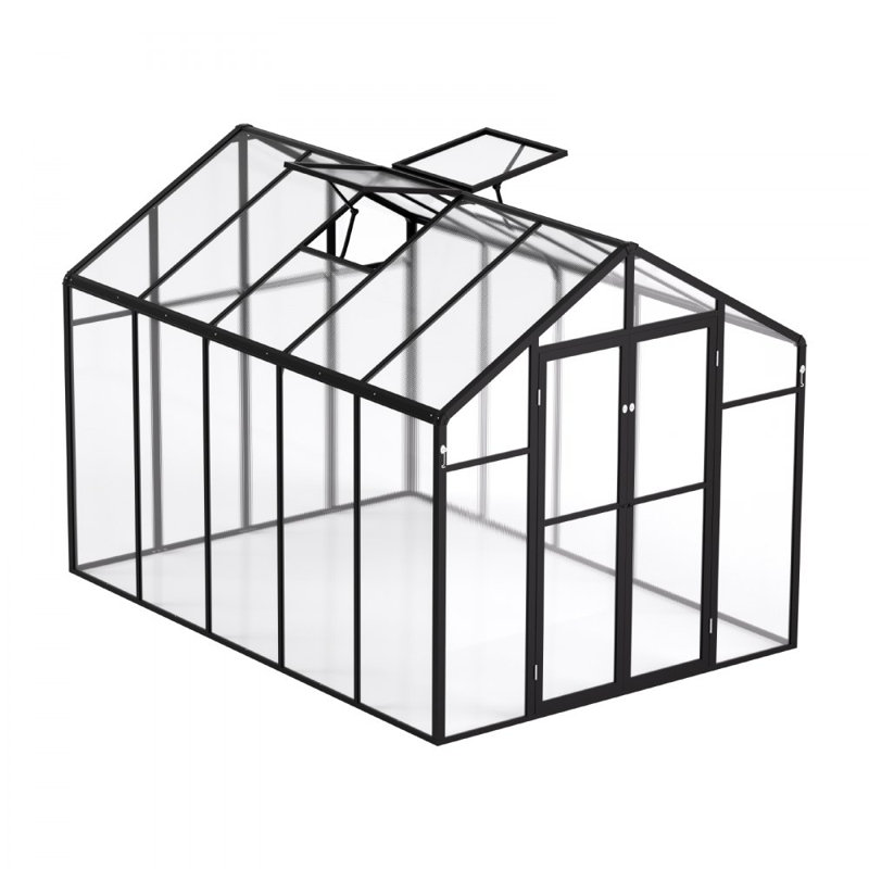 Serre de jardin en polycarbonate pour l'extérieur, 113.76" 