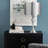 Set Of 2 Steel Table Lamps with Metal over Linen Double Drum Shade-1776437599