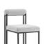Ensemble de deux chaises d'appoint de salle à manger rembourrées en polyester gris et noir-1365709039-1365709033