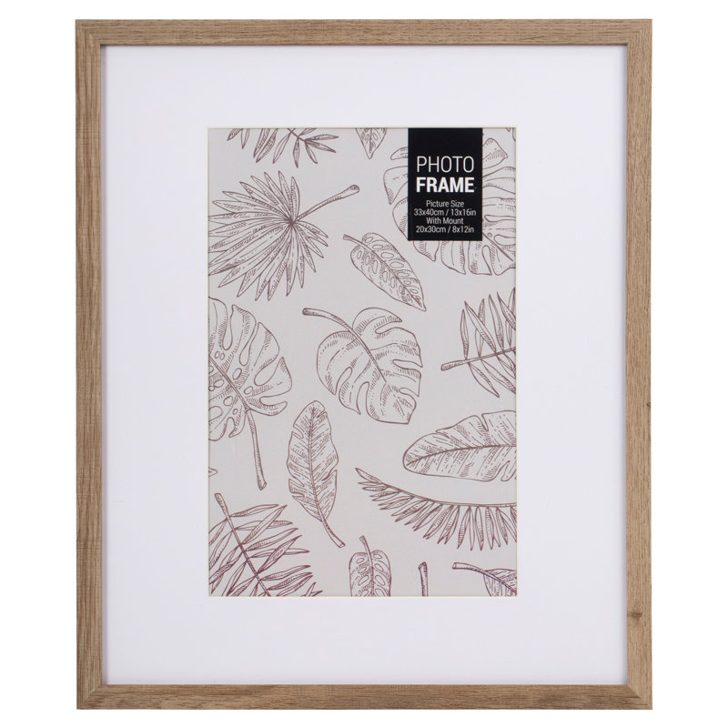 Ensemble de 5 cadres photo en bois Seiler, Beige