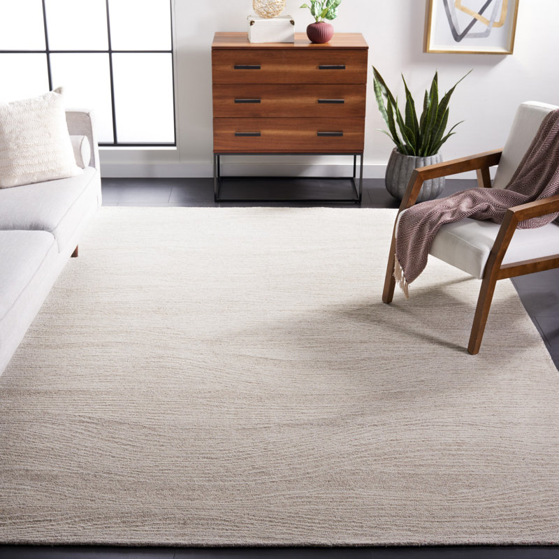 Aldwell Hand Tufted Indian Wool And Cotton With Latex Abstract Rug, Rectangle 8' x 10'